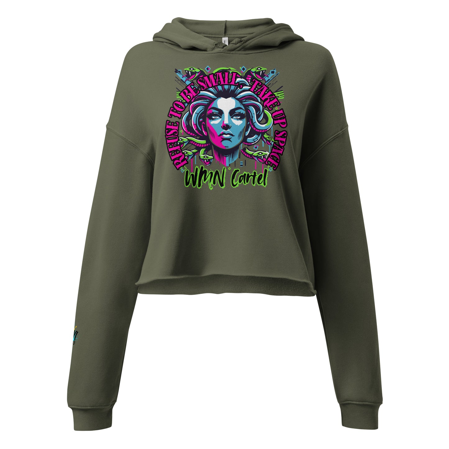 Refuse To Be Small Crop Hoodie