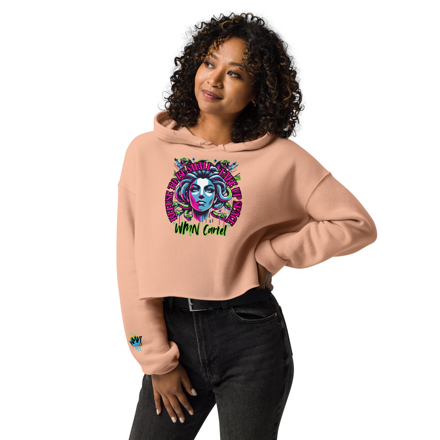 Refuse To Be Small Crop Hoodie