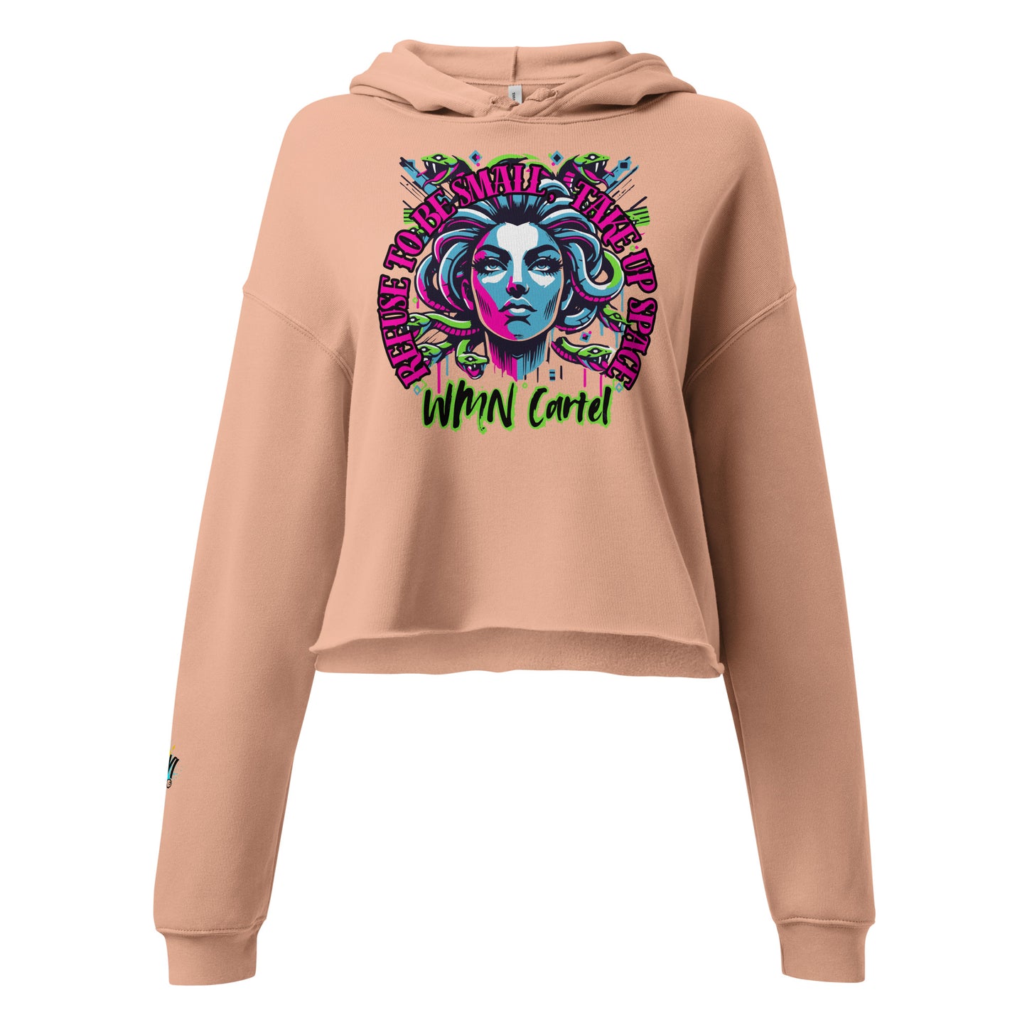 Refuse To Be Small Crop Hoodie