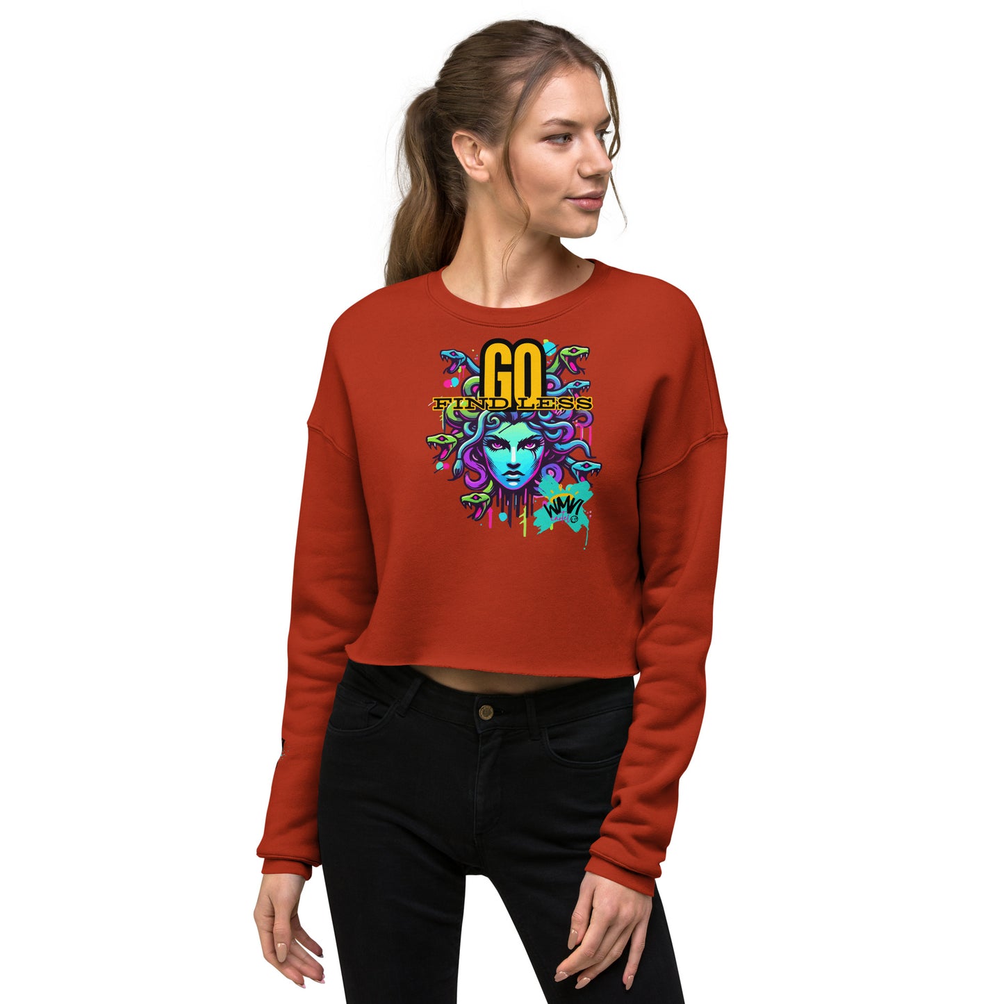 Go Find Less Crop Sweatshirt